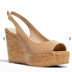 Stuart Weitzman
Riveria Patent Leather Cork Wedge Sandals 8.5